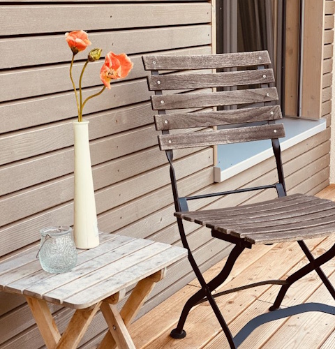 FeWo Sitzplatz im Außenbereich